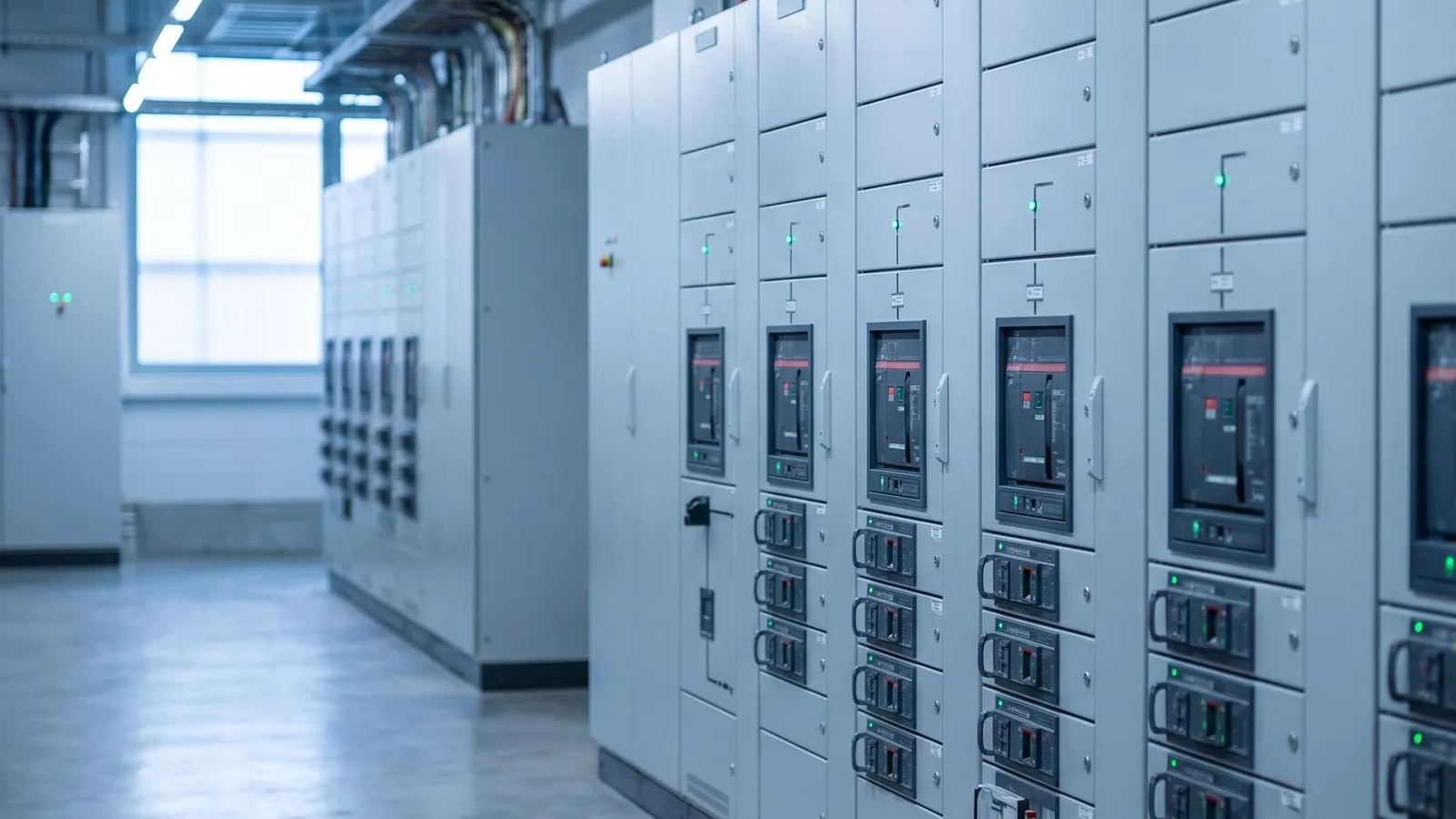 Rozdzielnia elektryczna w trakcie prac